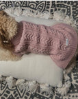 Hound & Home - Pink Cable knit dog sweater