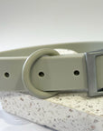 BioThane waterproof Collar - Grey/Beige