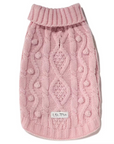 Hound & Home - Pink Cable knit dog sweater