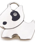 Bull terrier Pet ID Tag Czech crystals