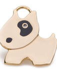 Bull terrier Pet ID Tag Czech crystals