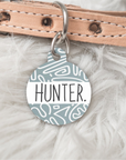 Blue Pet dog or cat ID Tag - Hunter