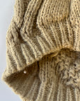 Hound & Home - Oatmeal Cable knit rollneck dog sweater