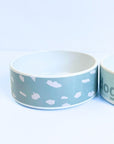 Animal print dog ceramic bowl set