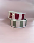 Striped Ceramic Dog Bowl - Matcha