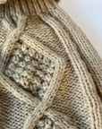 Hound & Home - Oatmeal Cable knit rollneck dog sweater