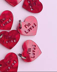 Mini ‘I’m Loved ’ acrylic heart charm add-on
