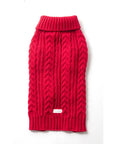 Hound & Home - Red Cable knit dog sweater