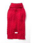 Hound & Home - Red Cable knit dog sweater