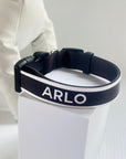 Black & White Personalised Pet Collar - Add your Pets Name