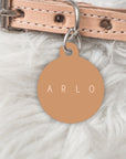 Tan Brown Pet ID Tag