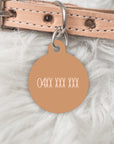 Tan Brown Pet ID Tag