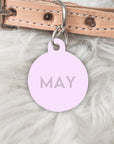 Lilac Pet ID Tag - May