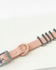 Pink smooth collar with personalised hardware (Includes Up to 6 Letters)