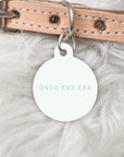 Green Pet ID Tag Back