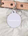 pastel purple custom dog tag