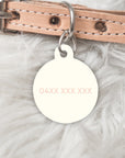 Yellow pet id tag back