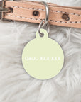 Green dog tag back