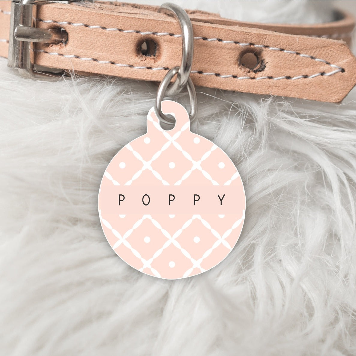 Pink Pet ID Tag for Cats Dogs Pup Republic Co