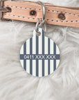 striped dog tag