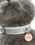 Small 25mm neutral Personalised Pet Cat ID Tag - Bella