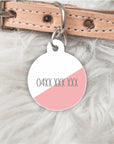 The Oblique Personalised Pet dog or cat ID Tag - Pink