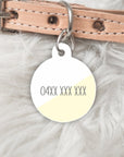 The Oblique Personalised Pet dog or cat ID Tag - Lemon