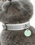 Small 25mm Flower Personalised Pet Cat ID Tag - Gelato Minty