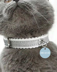 Small 25mm Flower Personalised Pet Cat ID Tag - Gelato Minty
