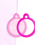 PR+CO Pet ID tag transparent, black or pink silicone Silencer