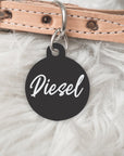 The Winter Edit- Double sided Pet dog or cat ID Tag - Diesel