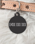 The Winter Edit- Double sided Pet dog or cat ID Tag - Diesel
