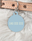 Blue/Grey Pet ID Tag -The Bondi