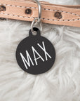 The Max black Personalised Pet ID Tag