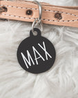 Black Pet tag