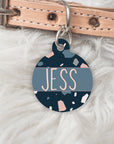 The Terrazzo Collection Double sided Jess Pet dog or cat ID Tag