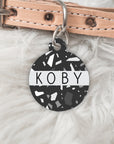 The Terrazzo Collection Double sided Koby Pet dog or cat ID Tag