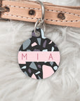 The Terrazzo Collection Double sided Mia Pet dog or cat ID Tag