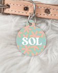 Pup island - Summer Personalised Pet dog or cat ID Tag - Sol