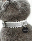 Small 25mm Black Personalised Pet Cat ID Tag - Whiskers
