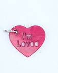 Mini ‘I’m Loved ’ acrylic heart charm add-on