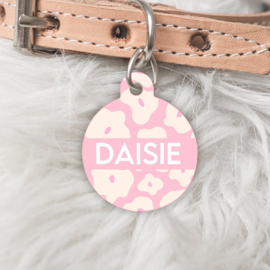pink dog tag