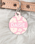 pink dog tag