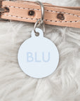 Colour Pop Pink Blue Personalised Pet dog or cat ID Tag