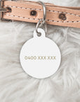 Colour Pop Stone Personalised Pet dog or cat ID Tag