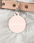 Colour Pop Peach Personalised Pet dog or cat ID Tag