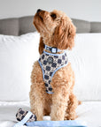 Peace & Love - Reversible Dog Harness, Collar, Lead, Poop Bag & Pet ID tag bundle