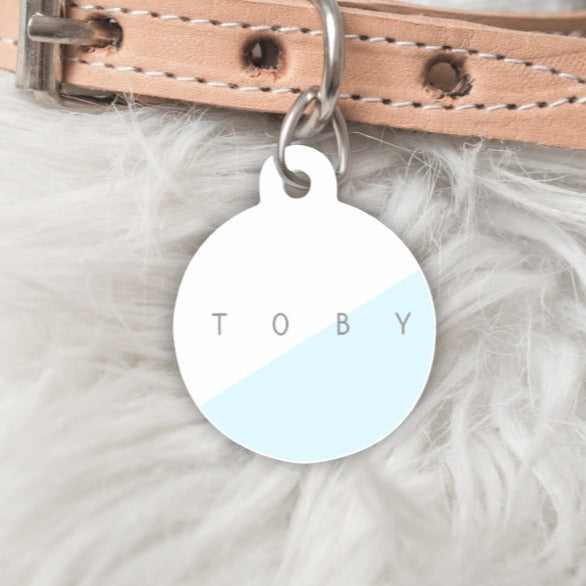 The Oblique Personalised Pet dog or cat ID Tag
