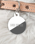 The Oblique Personalised Pet dog or cat ID Tag - Charcoal