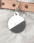 The Oblique Personalised Pet dog or cat ID Tag - Charcoal